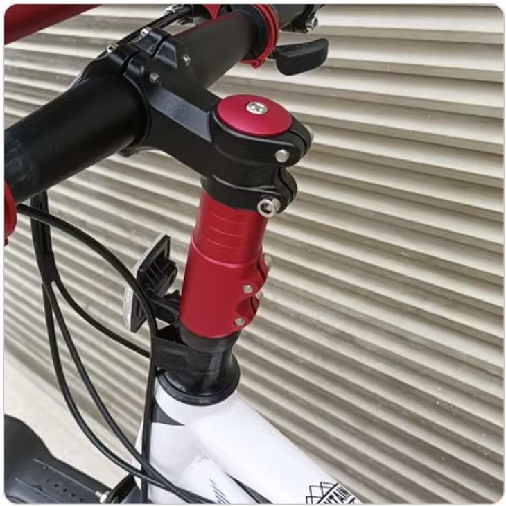 Bike Stem Riser Bike Fork Stem Extender Bicycle Handlebar Raiser Head Up Adapter Suitable For Mountain Bike, Road Bike, MTB, BMX, Fixie (Aluminium Alloy, Adjustable)